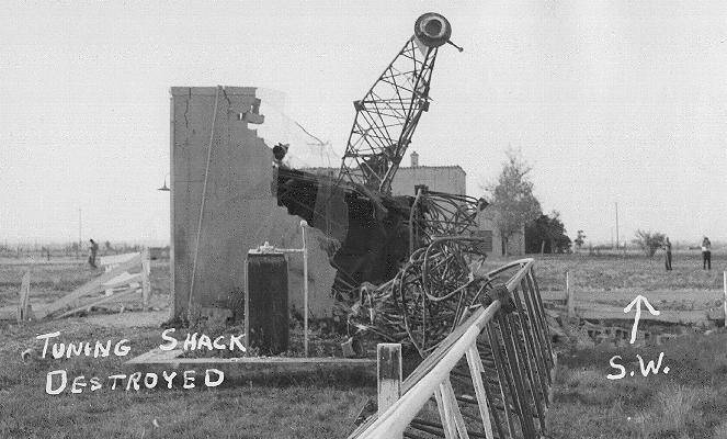 The WOAI tower was hit by a B-29 in 1956